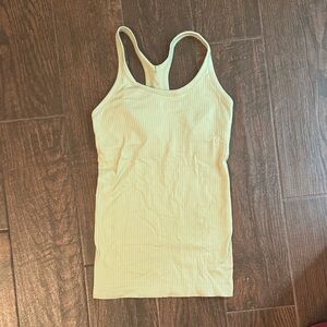 lululemon Ebb to street Racerback Tank - Pale Green/Yellow